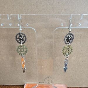Steampunk Gear Dangle Earrings